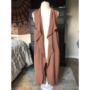 Flowy brown vest
